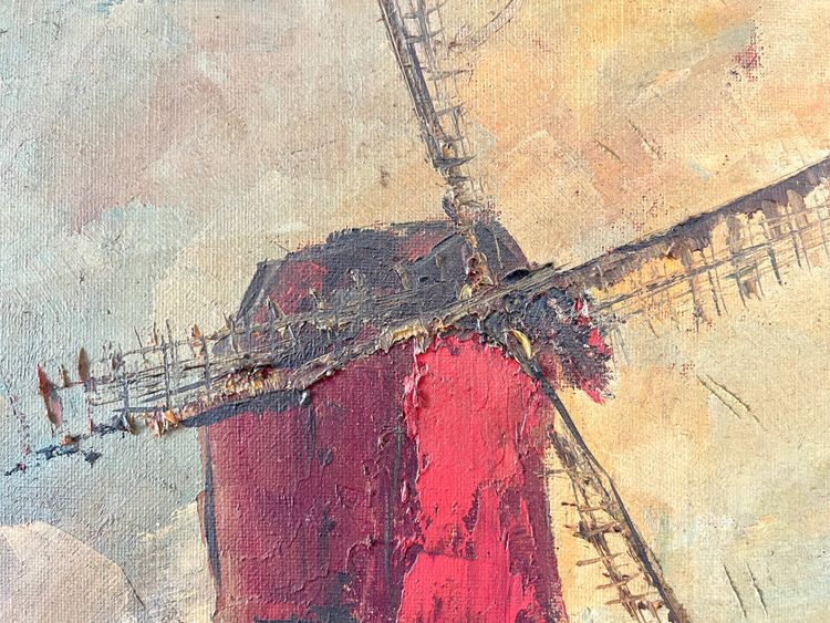 Roger Vandenbulcke (1921-) – Il Moulin Rouge – Olio su tela, 1972 circa