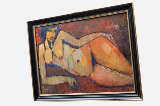 Pierre SUDRÉ, Donna nuda, olio su tela