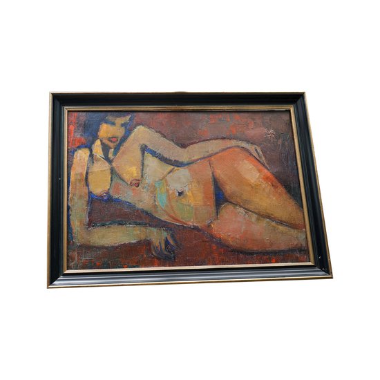 Pierre SUDRÉ, Donna nuda, olio su tela