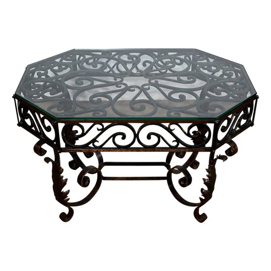 Wrought Iron Coffee Table - 1930