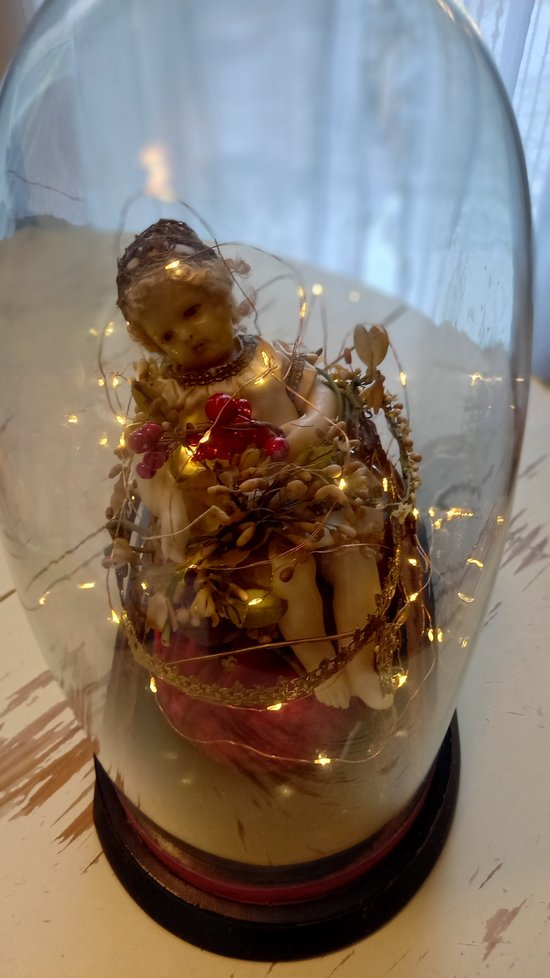 Globe de mariée XIXème  avec personnage