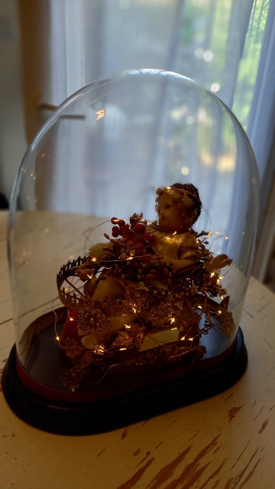 Globe de mariée XIXème  avec personnage