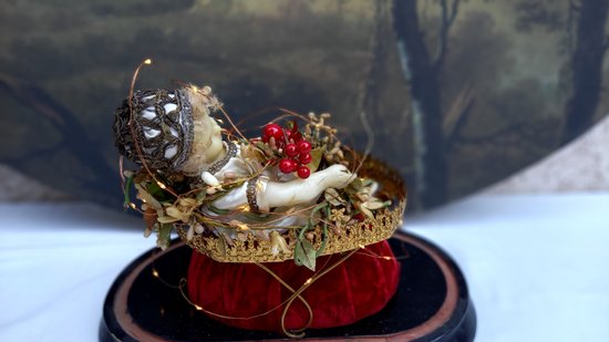 Globe de mariée XIXème  avec personnage