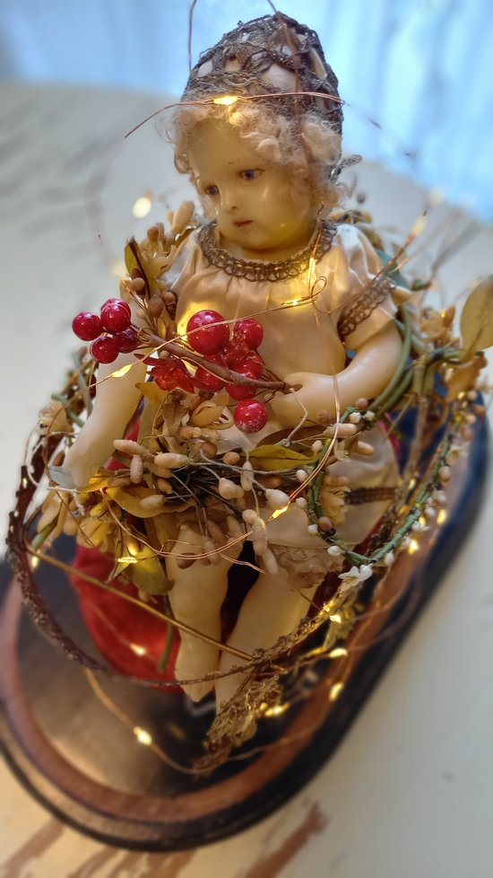 Globe de mariée XIXème  avec personnage