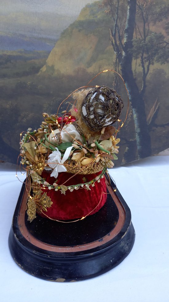 Globe de mariée XIXème  avec personnage