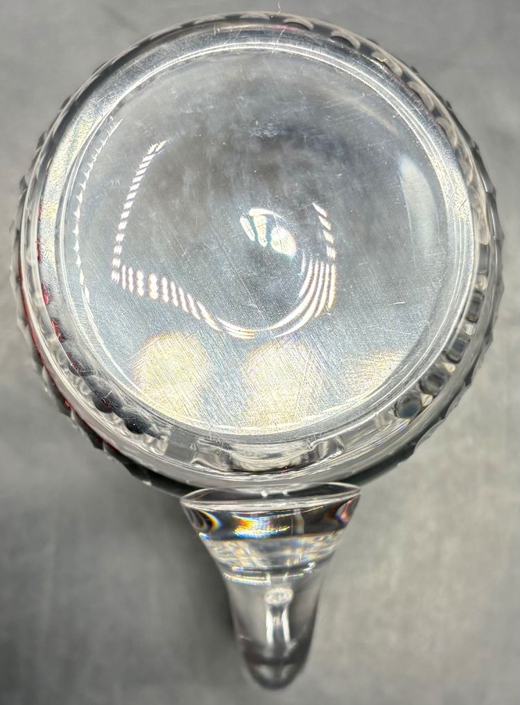 CHOPE EN CRISTAL DE BACCARAT TAILLÉ GRAVÉ DES ANNÉES 1900