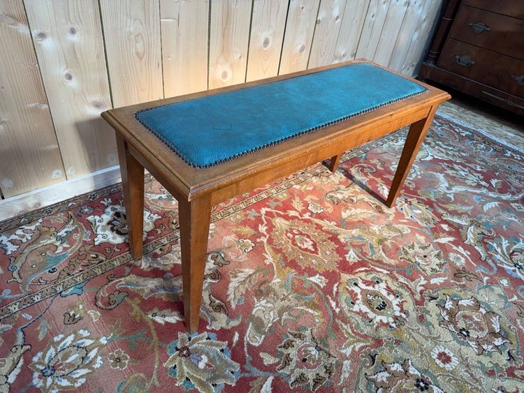 Panca per pianoforte – Periodo Art Déco – Legno colorato e Skai