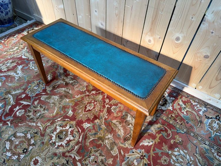 Panca per pianoforte – Periodo Art Déco – Legno colorato e Skai
