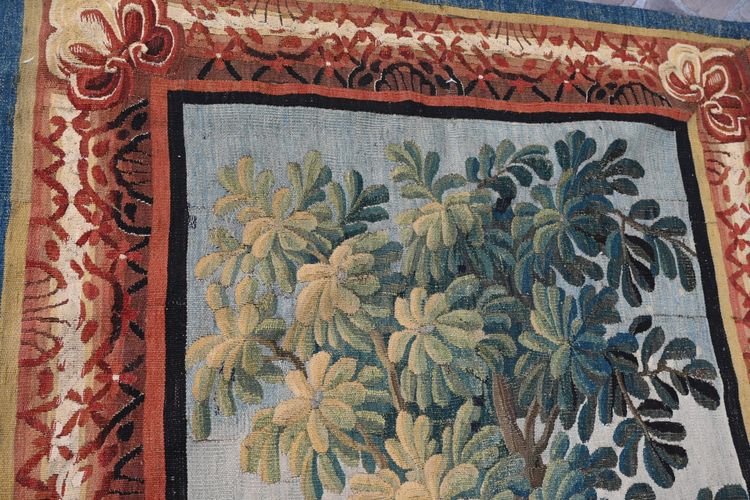 Arazzo su porta con giardiniere  Aubusson  del XVIII secolo