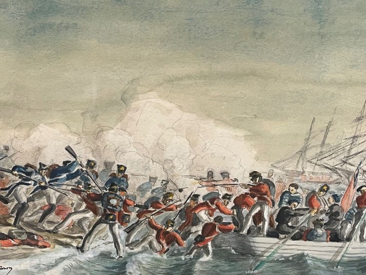 TABLEAU - AQUARELLE - J.A ATKINSON - ANGLETERRE - XIX ÈME