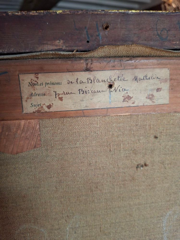 Ölgemälde auf Leinwand: Stiefmütterchen-Strauß von Mathilde de la Blanchetée