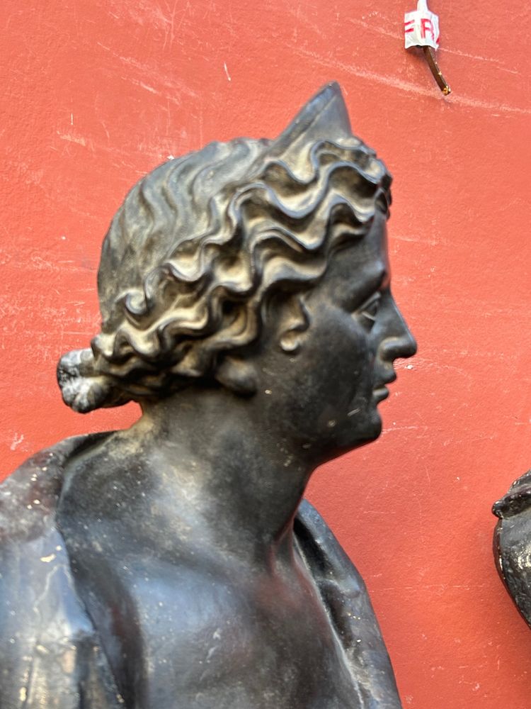 Importante coppia di busti in stile antico in gesso del XVIII secolo – busto romano, Italia, H 90 cm