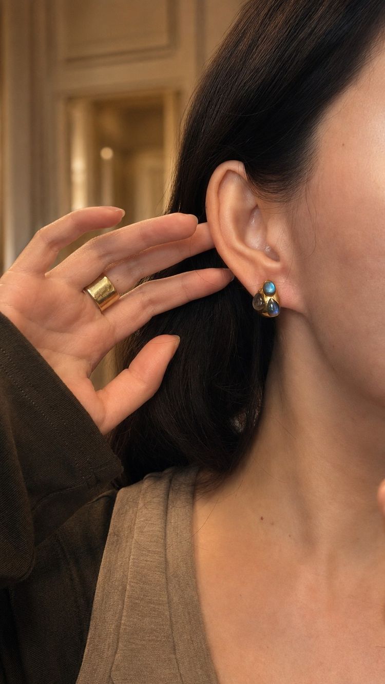 POMELLATO Orecchini in oro e labradorite
