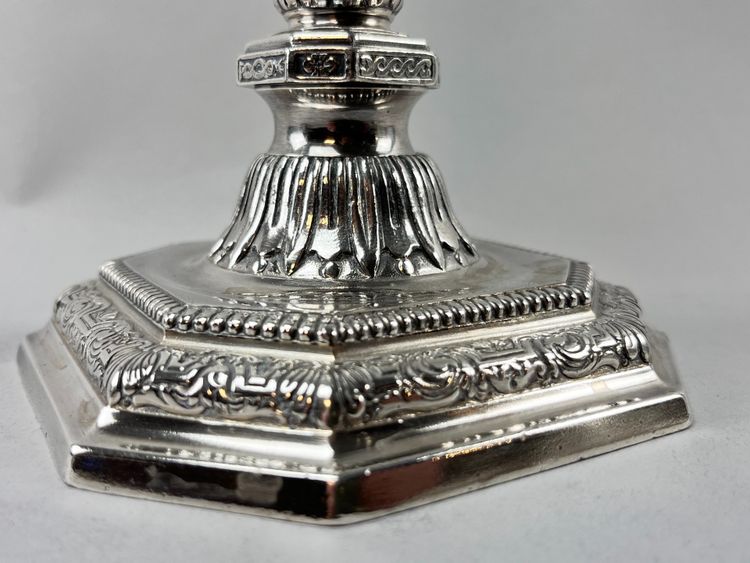 Pair of Duperier-style candlesticks by Christofle 