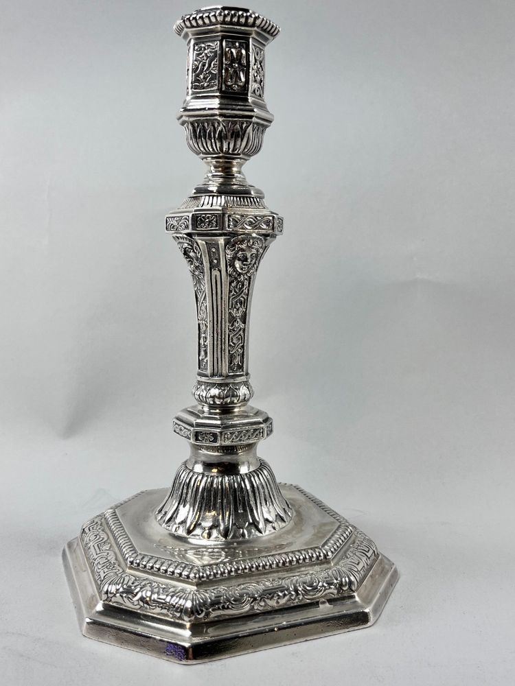Pair of Duperier-style candlesticks by Christofle 