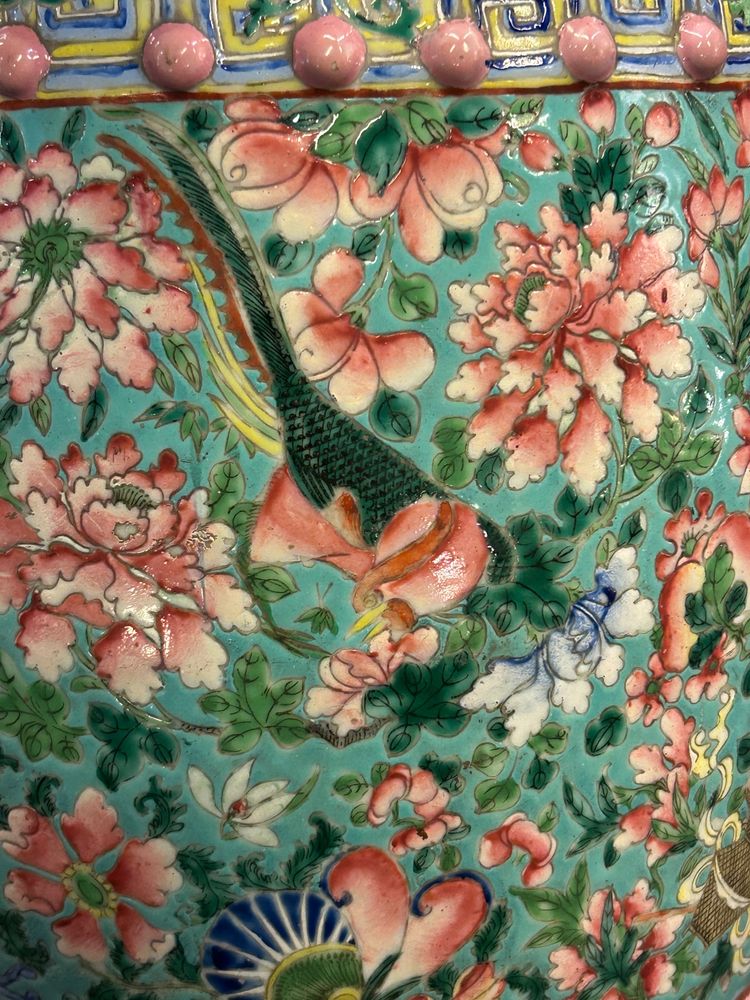 Tabouret de jardin Chinois famille rose époque XIXéme siècle - porcelaine de Chine