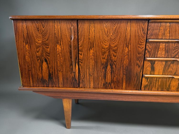 Skandinavische Anrichte aus Rio-Palisander, um 1960, 230 cm