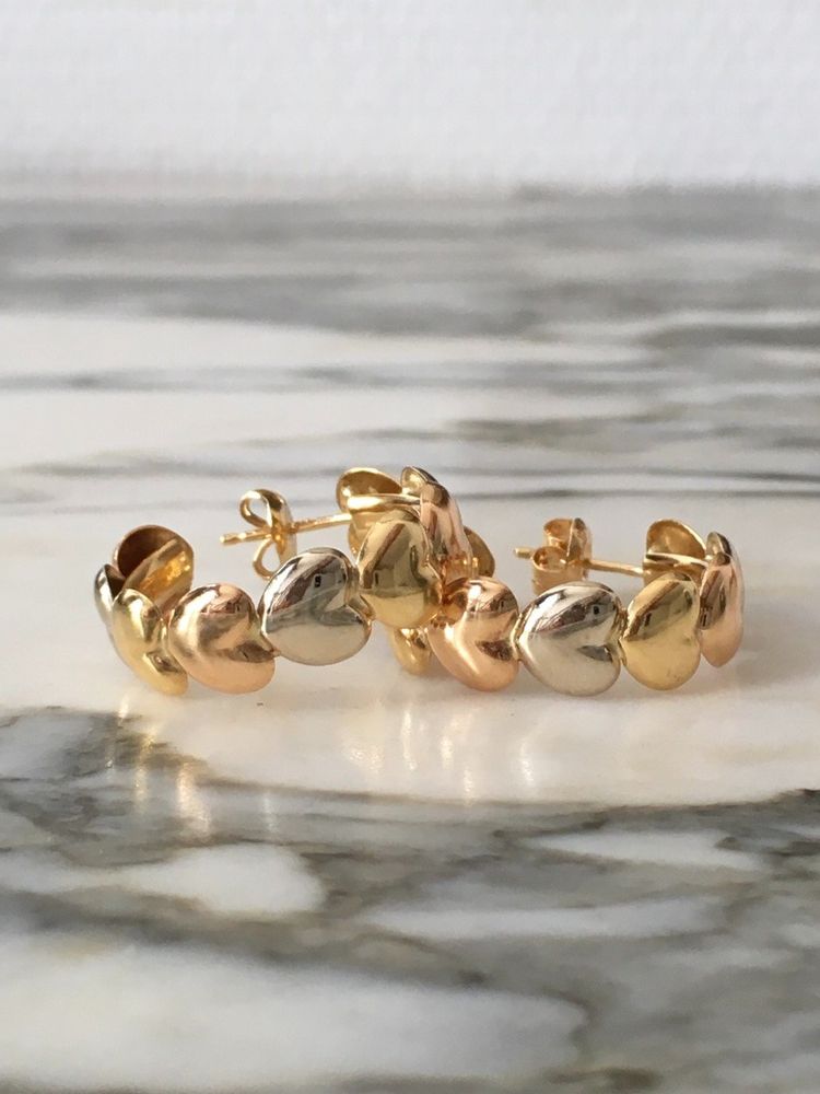 Le-Gi 18K Gold Heart Earrings