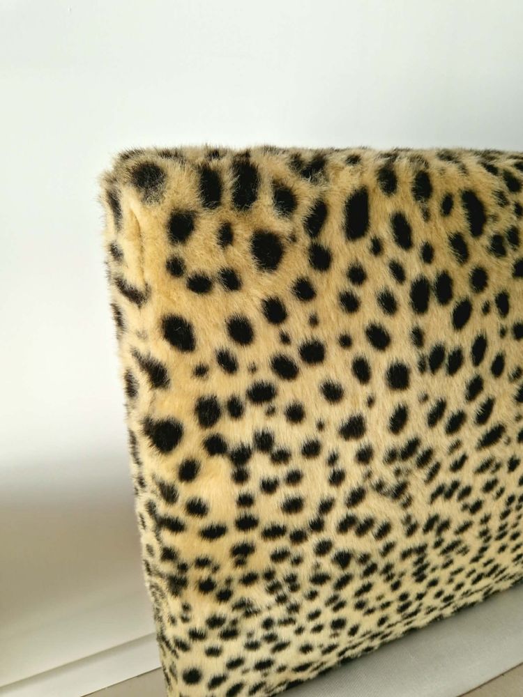 Vintage Mid Century Leopard Print Bed Frame Hollywood Regency Statement Bed