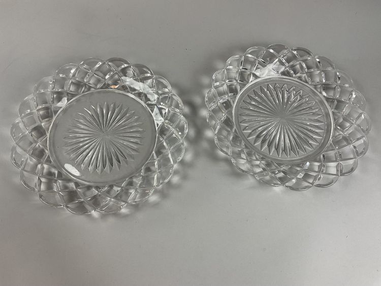 Paar Baccarat-Kristallplatten