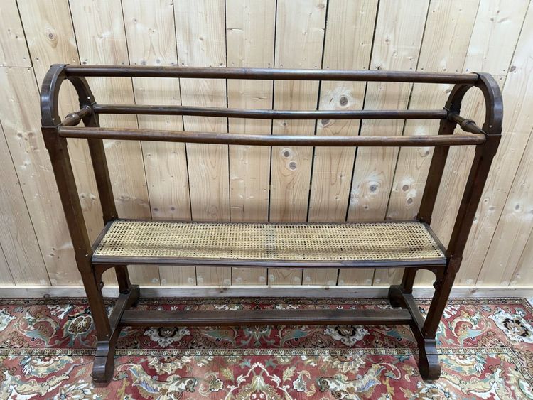 Valet de chambre / Jette-habit – Époque Napoléon III – Bois et cannage