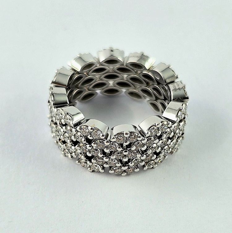 Anello a fascia Mauboussin "Je le Veux", diamanti incastonati su oro bianco