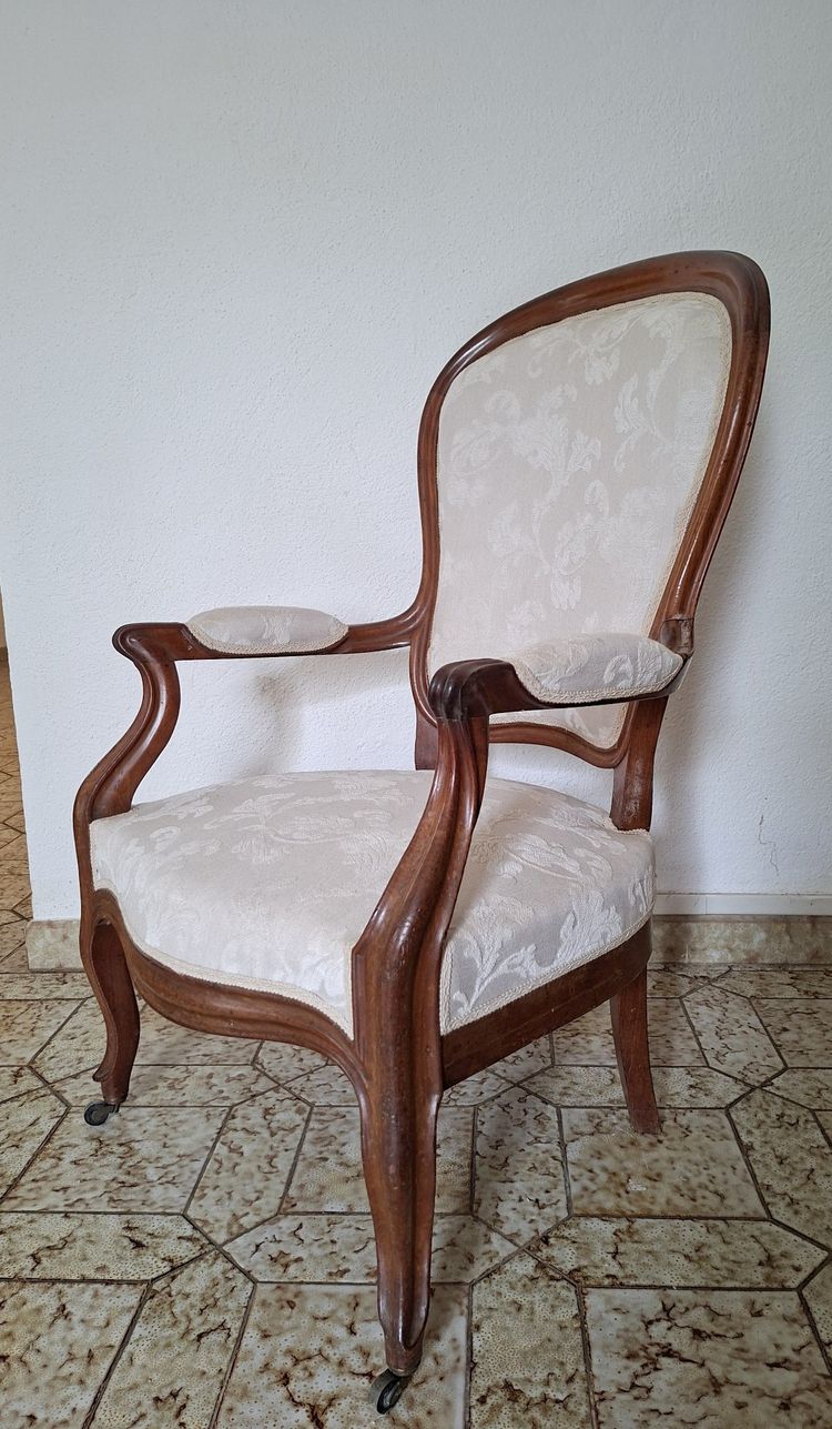 Fauteuil Cabriolet Louis-Philippe en Acajou – XIXe siècle