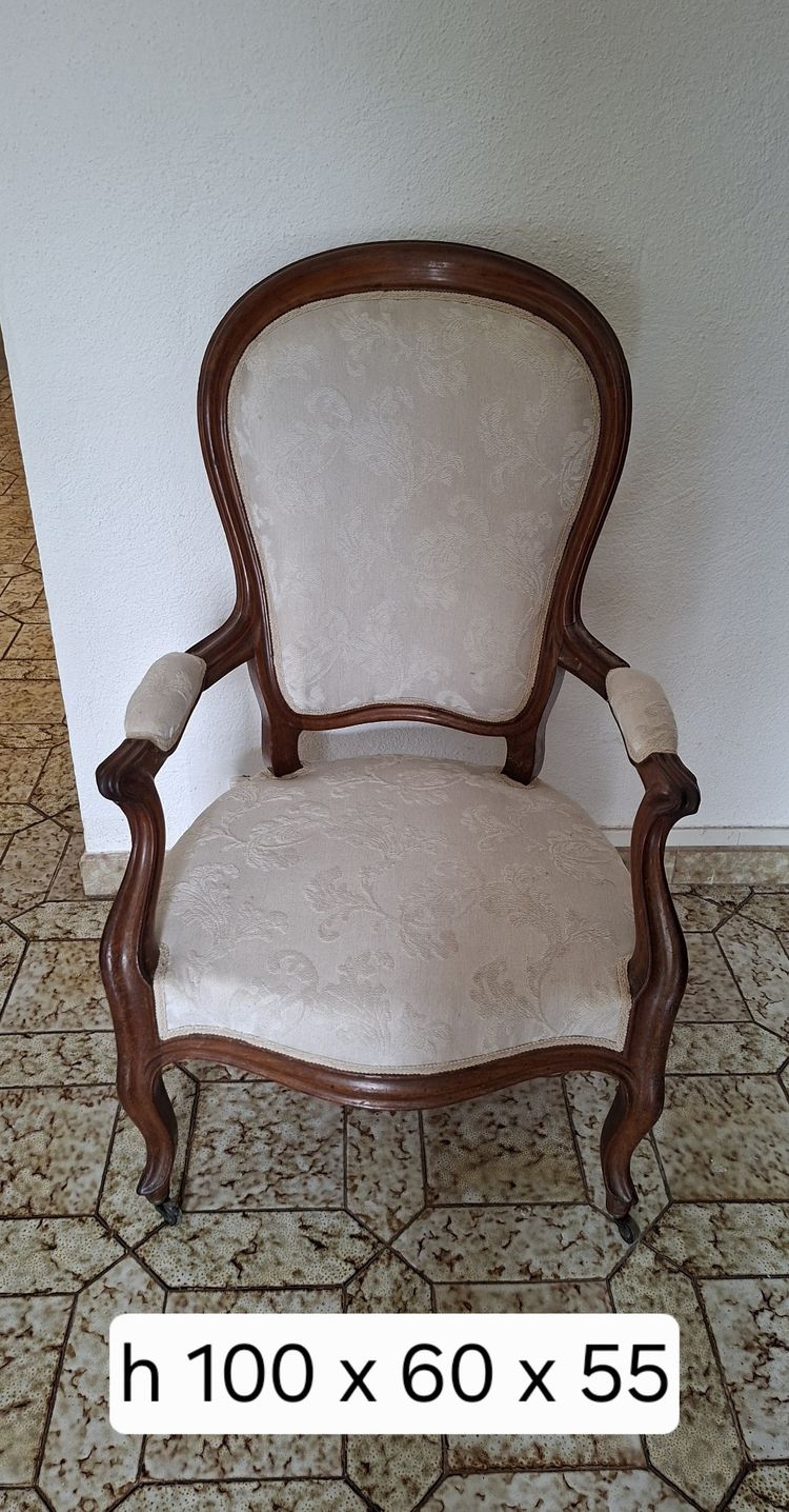 Fauteuil Cabriolet Louis-Philippe en Acajou – XIXe siècle