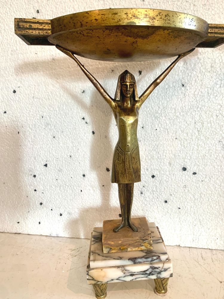 Mensola del camino in marmo e bronzo dorato del XX secolo