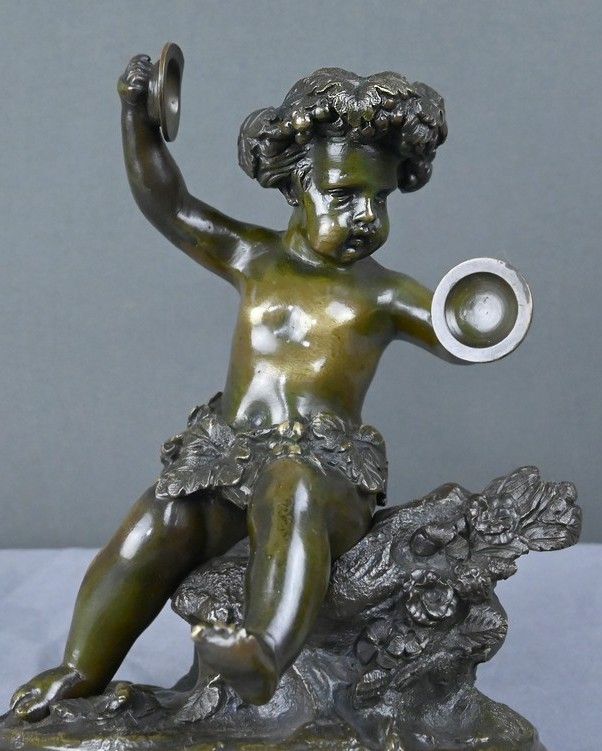 Bronze sculpture "Bacchus with Cymbals" after Clodion - 2nd half of the 19th century