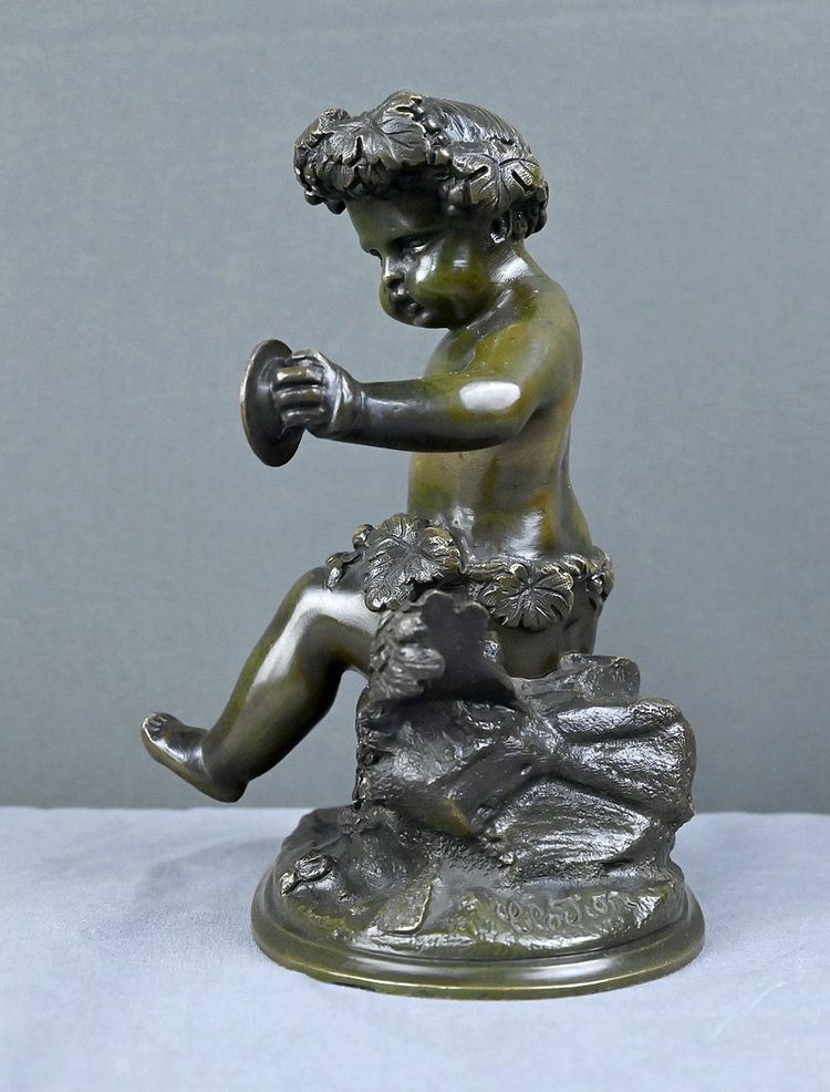 Bronze sculpture "Bacchus with Cymbals" after Clodion - 2nd half of the 19th century