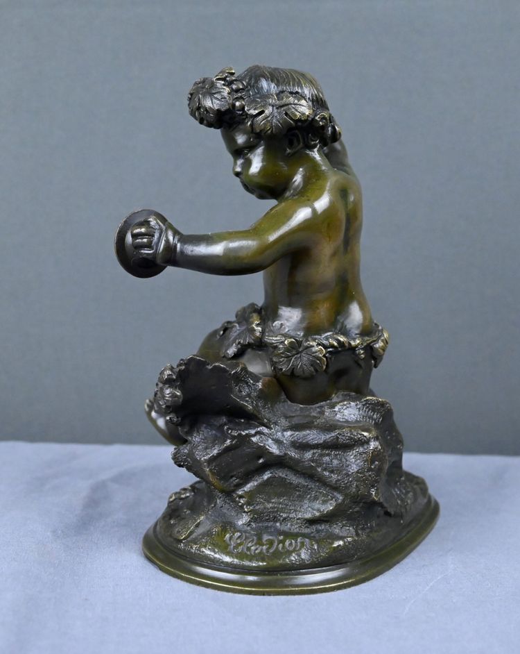 Bronze sculpture "Bacchus with Cymbals" after Clodion - 2nd half of the 19th century