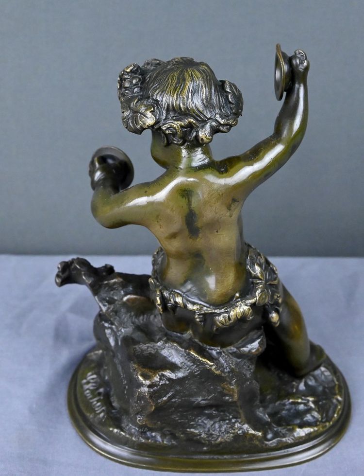Bronze sculpture "Bacchus with Cymbals" after Clodion - 2nd half of the 19th century