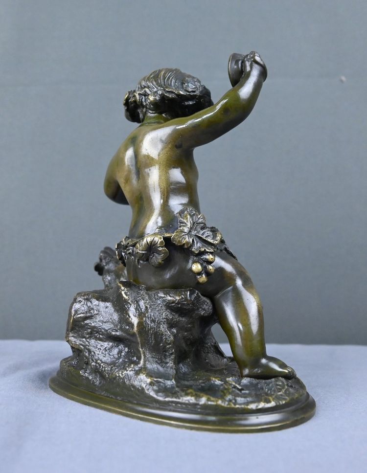 Bronze sculpture "Bacchus with Cymbals" after Clodion - 2nd half of the 19th century