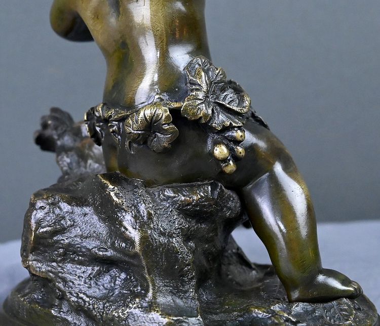Bronze sculpture "Bacchus with Cymbals" after Clodion - 2nd half of the 19th century