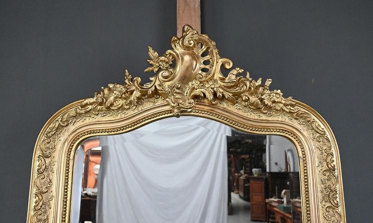 Miroir Biseauté à Fronton, style Louis XV - 2ème partie XIXe