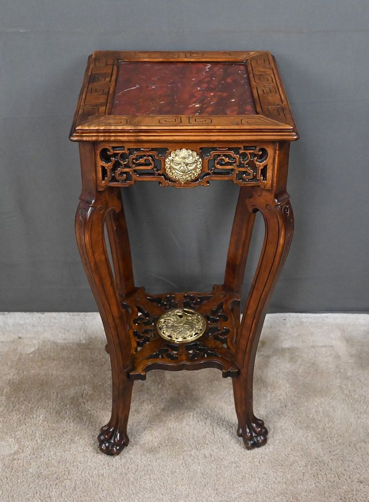 Asian side table, in the style of Gabriel Viardot - Late 19th century
