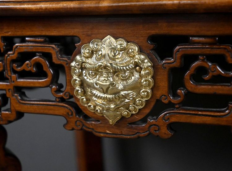 Asian side table, in the style of Gabriel Viardot - Late 19th century