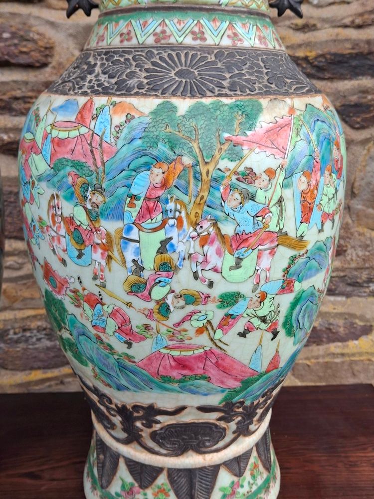 Paire de grand vase Nankin fin XIXe