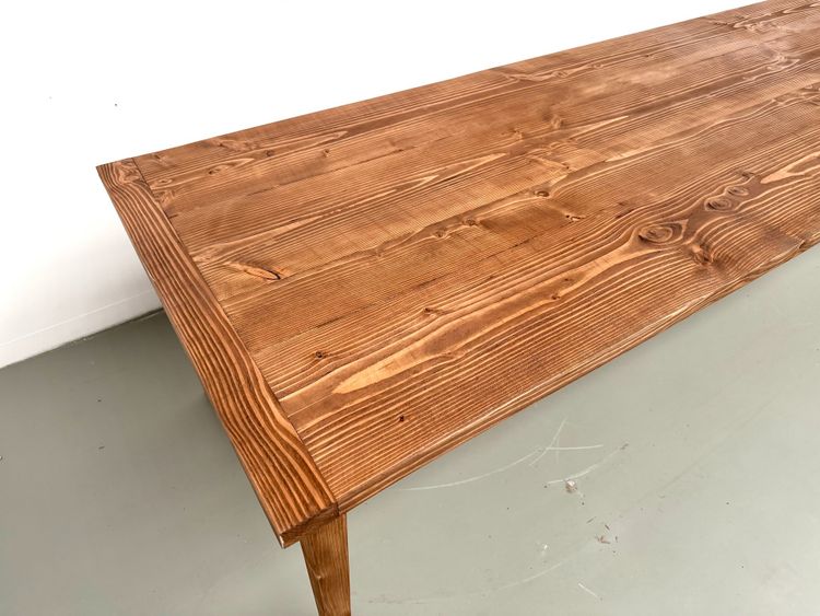 Tavolo XXL in legno massello di pino, circa 1970
