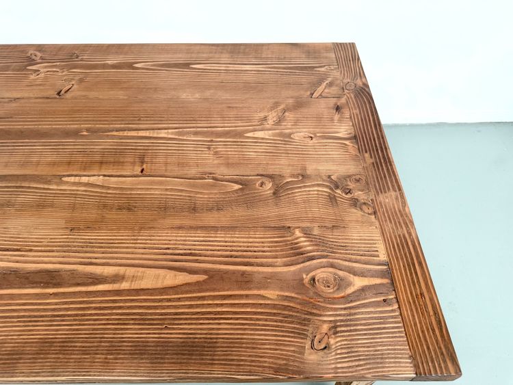 Tavolo XXL in legno massello di pino, circa 1970