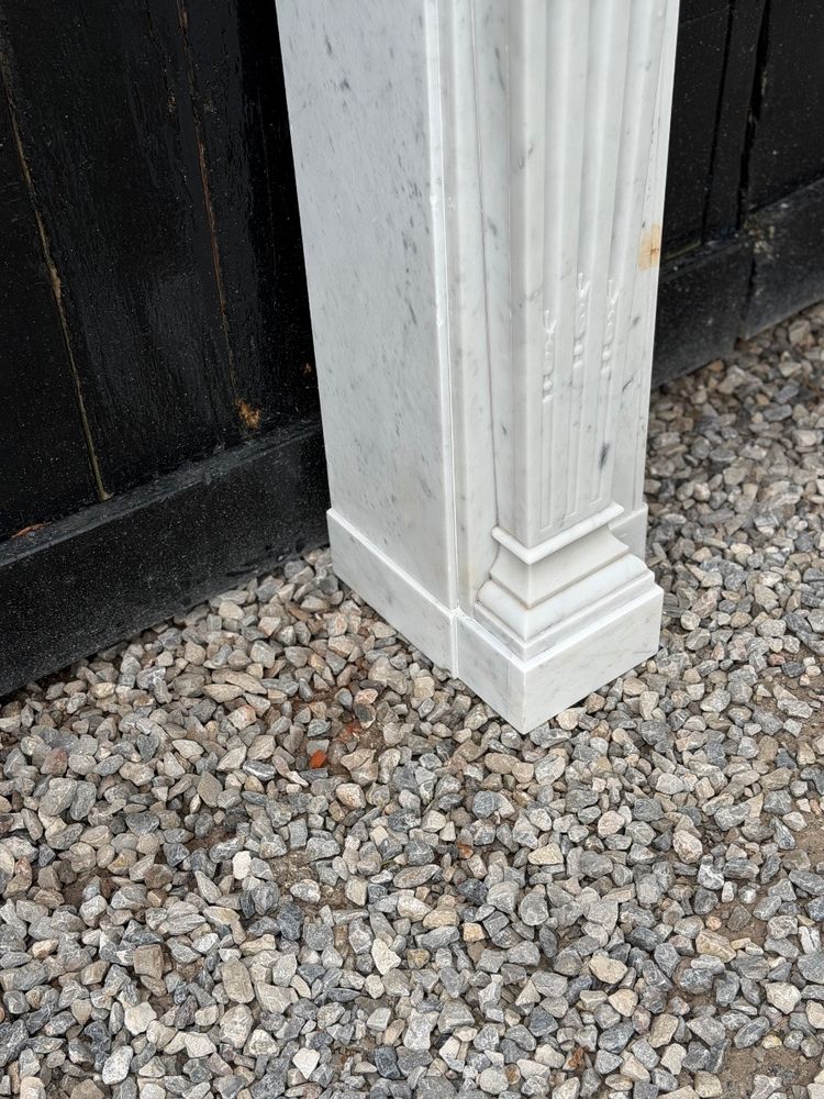 Kamin im Stil Ludwigs XVI. aus Carrara-Marmor, um 1880