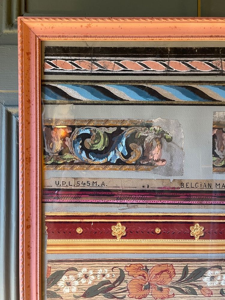 Tableau Décoratif, Frises En Papier Peint XIXème, N°2