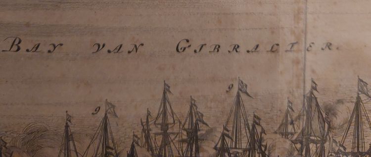 Bartholomeus Dolendo - "Zeeflagh voor Gibraltar" - 1607 - engraved map