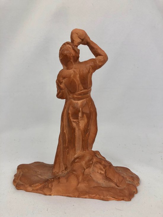 Scultura in terracotta "Pastore basco".