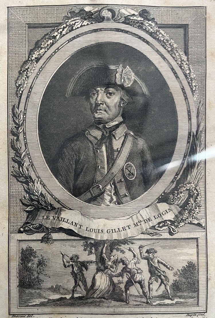 Stich aus dem 18. Jahrhundert Desrais / Dupin Louis Gillet Maréchal de Logis