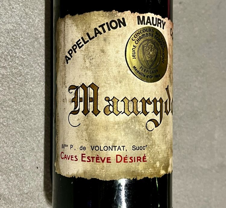 Maury 1932, Aperitifwein in sehr gutem Zustand, für Sammler oder Liebhaber.