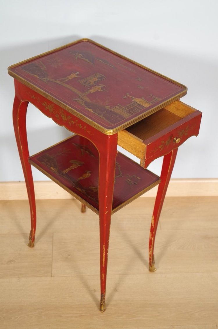 Krieger Paris - Louis XV-style side table in Chinese lacquer