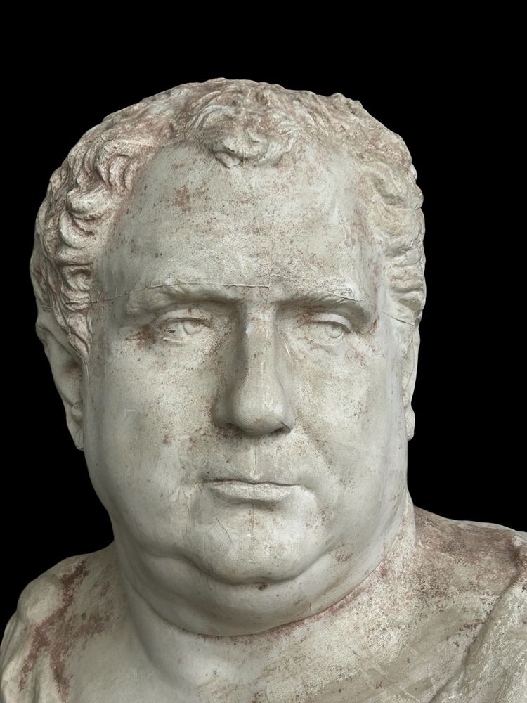 Plaster bust after the antique depicting the emperor Vitellius - Rome - Roman H 57 cm