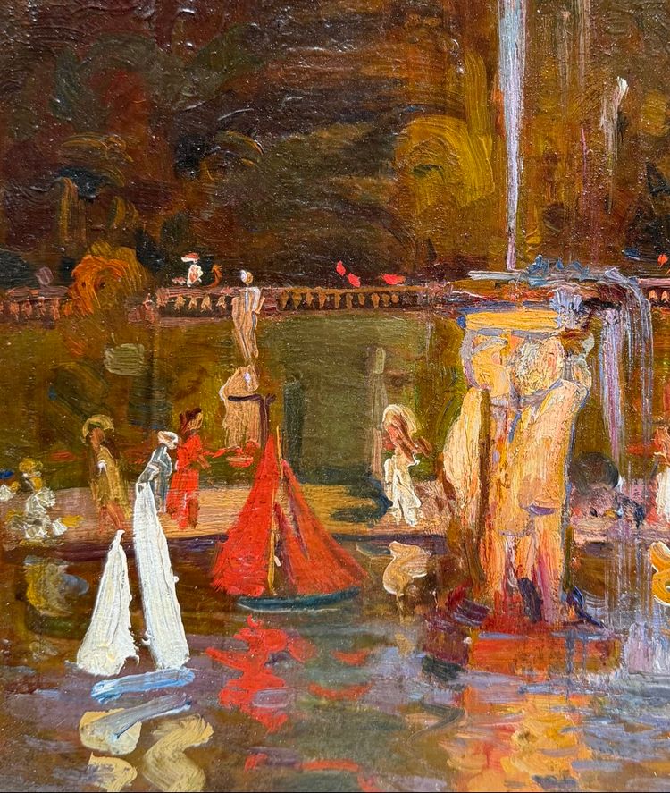 Augustin Carrera (1878-1952) - Bambini che giocano nei Giardini del Lussemburgo, circa 1910